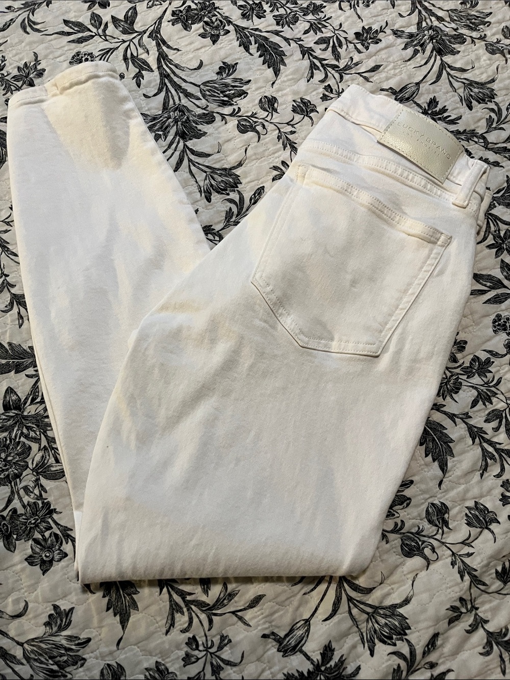 Lucky Brand White Skinny Jeans - High Rise Slim